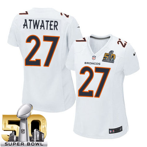 Women's Game Steve Atwater Super Bowl 50 Bound Nike Jersey White - #27 Event NFL Denver Broncos